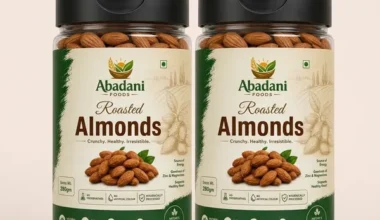 Abadani Foods Roasted Almonds Pack of 2 – Premium Crunchy Almonds (280g Each)