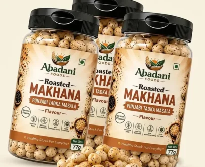 Abadani Foods Roasted Makhana – Punjabi Tadka Masala Flavour (77g)