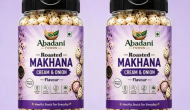Abadani Foods Roasted Makhana – Cream & Onion Flavour (77g)