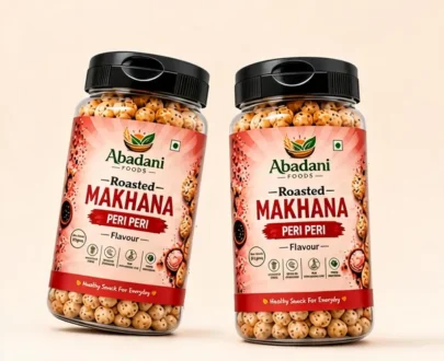 Abadani Foods Roasted Makhana Combo Pack – Cream & Onion and Peri Peri Flavours